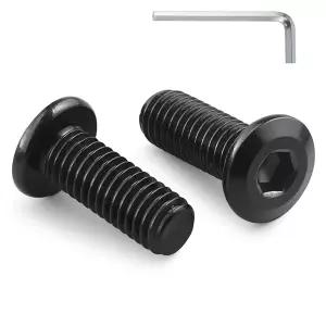 BNUOK M6-1.0 x 25mm 플랫 헤드 헥스 소켓 캡 나사 볼트 10Pcs M6 304 스테인리스 스틸 블랙 아연 도금 풀