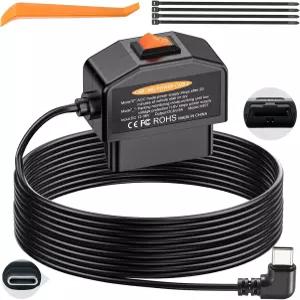 대시 캠 하드와이어 키트 USB C OBD2 to Type-C 어댑터 주차 모드 저전압 보호 11.6V/23.4V 2 스위치 계정