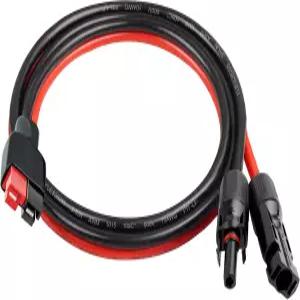 MOOKEERF 10AWG 태양광 패널 케이블과 앤더슨 커넥터 - 휴대용 발전소 발전기용 스타일 포함 2FT 확장