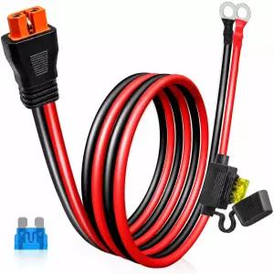 XT60i to O 링 단자 케이블 인라인 퓨즈 15A/20A가 장착된 10AWG 커넥터 태양광 발전기용 헤비 듀티 순수