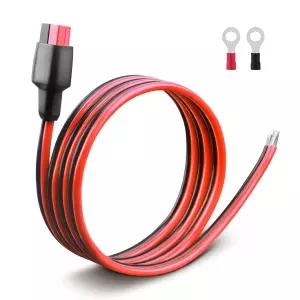 PAEKQ 12AWG 30A 앤더슨 파워폴 커넥터 연장 케이블 3FT 태양광 발전기 컨트롤러/휴대용 발전소/배터리