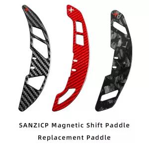패들쉬프트연장킷 핸들튜닝용품 SANZICP 자동차 스티어링 휠 카본 파이버 시프터 패들 액세서리의 마그네틱