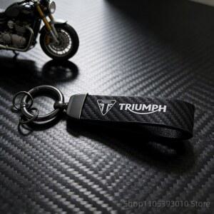 오토바이부품 TRIUMPH DAYTONA 675675 트라이던트 660 900 675 오토바이 1050 가죽 섬유 금속 키체인 트리플 탄소