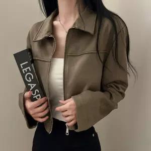 여성 스웨이드 카라 집업 자켓 HH-L46