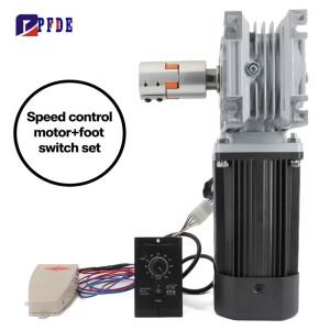 400W 단상 220V 속도 조절 모터+RV050 터빈 기어박스 및 컨트롤러 매화 커플링 세트 출력 10-25mm