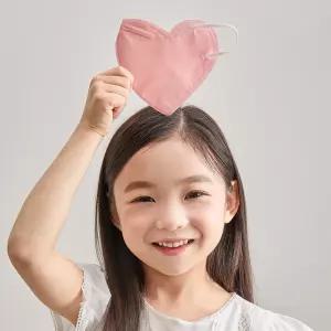 꼼마꼼마 키즈 하트 마스크 어린이 새부리형 25매 2개 선택하기