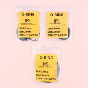 200Pcs 0.5/0.6/0.7MM O-링 방수 고무 16mm-34mm 시계 뒷면 커버 가스켓 수리 교체품