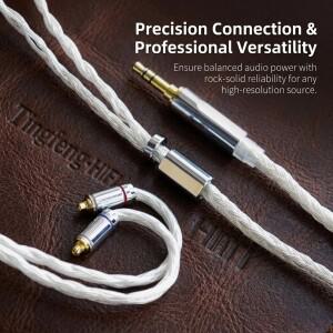 FiiO FH9 FH7 FH5s FH3 2.5/3.5/4.4mm 밸런스드 HiFi 와이어 강화 재킷용 24 코어 실버 도금 OCC 이어폰 업