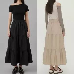 데이트룩 신상 주름 정장 슬림 롱치마 캐쥬얼치마 여성 치마