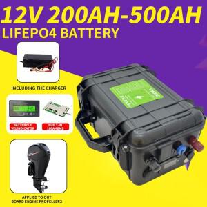 항공 급송 12V LiFePO4 배터리 400Ah/500Ah 내장 BMS 리튬인산철 6000+ 골프 카트 태양광 사이클 수명