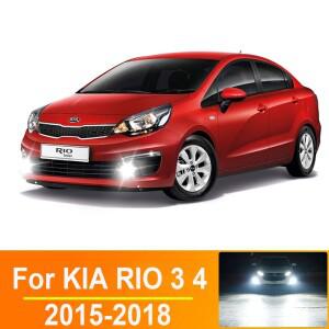 호환 리오 3 4 2015 P21W 1156 BA15S 차량용 LED DRL 주간 주행등 전구 흰색 6000K 캔버스 오류 없음