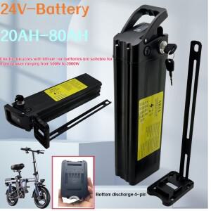 항공 운송 전력 보조 자전거 18650 리튬 배터리 24V 80AH 500W-2000W 미만의 Silverfish 모터