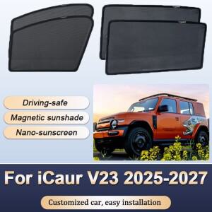 체리 iCar V23 2025-2027용 선쉐이드 자석 열 차단 커튼 커튼 프라이버시 윈도우 바이저 자동차 액세서리