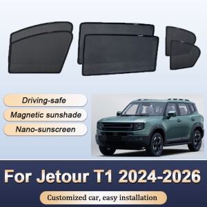제투어 T1 2024-2026 프리덤 상하이 차량용 선쉐이드 자석 열 차단 창문 차양 커튼 커튼 자동차 액세서리