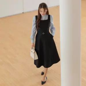 시크라인 XXL까지) 티모레 벨트 슬리브리스 원피스 가을 하객룩 오피스룩 데이트룩 격식룩 빅사이즈