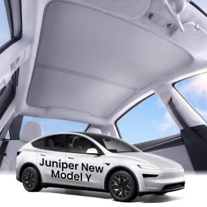 Zanch Tesla 모델 Y 주니퍼 선쉐이드 처짐 루프 | 접이식 없음, 쉐이드 차단, 그레이 맞춤형 스냅온 설치, 2025-2026용, 자외선 열 핏,