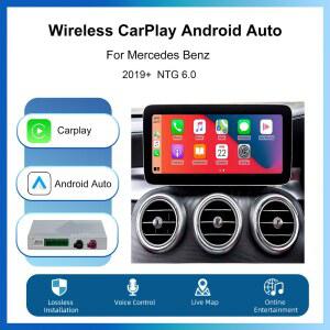 카플레이 네비게이션 carplay 메르세데스 호환 벤츠 NTG 6.0 MBUX 시스템 2019 용 에조네트로닉스 무선 CarPlay 안드로이드 오토 레트로핏 키트 디코더 박스 CarPlay