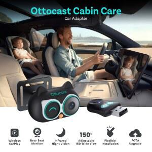 카플레이 네비게이션 carplay 오토캐스트 차량 미러 카메라 1080P 무선 카플레이 어댑터 애완동물 아기 어린이용 아이폰 차량 액세서리