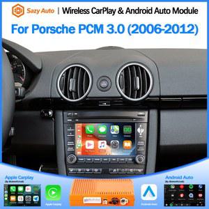 카플레이 네비게이션 carplay SAZYAUTO 포르쉐 911 카이엔 718 파나메라 마칸 PCM 3.0 시스템용 무선 CarPlay 안드로이드 오토 레트로핏 키트 업데이트