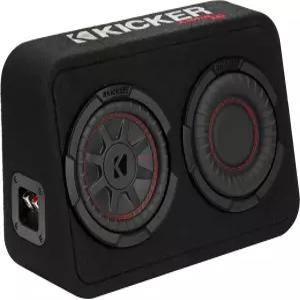 KICKER 48TCWRT672 컴프리터 6.75인치 얇은 프로파일 인클로저 2옴 슬림 서브 박스는 좌석 아래와 트럭