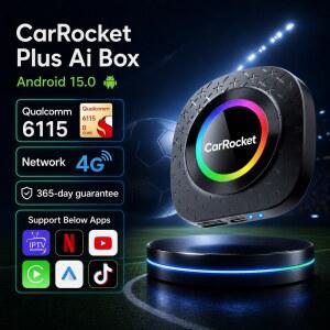 카플레이 네비게이션 carplay 안드로이드 15 카로켓 안드로이드 오토 무선 카플레이 AI TV 박스 QCM6115 SM6225 8코어 분할 화면 64G 128G 넷플릭스 플레이 스토어 지원