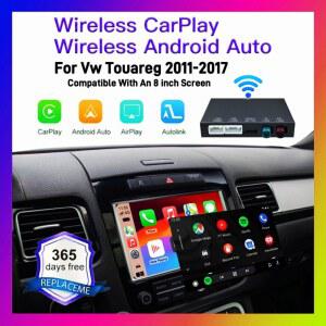 카플레이 네비게이션 carplay 폭스바겐 호환 투아렉 RNS850 2010 2018용 LEXXSON 무선 CarPlay 인터페이스 안드로이드 오토 음성 제어 미러링크 지원