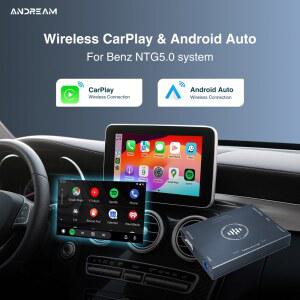 카플레이 네비게이션 carplay 메르세데스 호환 NTG5.0 A B C E S 클래스 GLA GLC GLE GLS용 무선 CarPlay 안드로이드 오토 MMI 어댑터 레트로핏 키트 박스