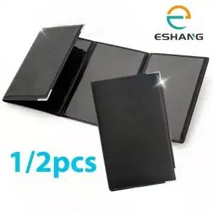4단 접이식 자동차 서류 홀더 PVC 안감 차량 정리함 등록증 보험증 여권 및 카드용 가벼운 여행용 지갑