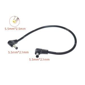 18AWG DC 전원 코드 5.5x2.5mm  모두 90도 엔젤 유형 케이블 플러그 공급 어댑터 10A 0.3m1.5m