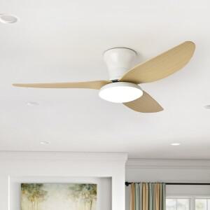 스마트 침실 LED 천장 선풍기 조명, 리모컨 포함, 밝기 조절 가능, 실내 블랙 화이트, 6 단 바람, 3 블레이
