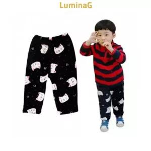 여성 겨울 극세사 수면바지 잠옷 파자마 특대 냐옹이 데일리팬츠