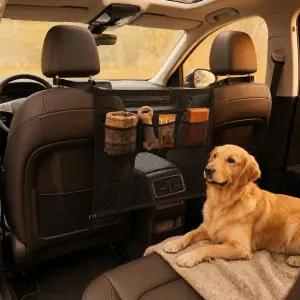 SUV 트럭용 조절식 도그 카 바리어 중장비용 반려동물 그물 뒷좌석 분리대 범용 메시 게이트 안전 액세서리