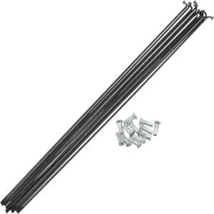 X AUTOHAUX 12개입 14g J 벤드 자전거 스틸 스포크 290mm 11.42인치 사이클 황동 니플 포함