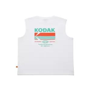 코닥 KODAK 브리즈팝 에어로쿨 빅그래픽 슬리브리스 티셔츠 WHITE