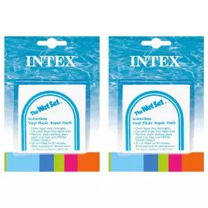 INTEX 수영장 튜브 수리 패치 12팩 접착 비닐 플라스틱