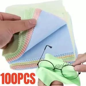 100pcs 재사용 가능한 화이버 청소용 두꺼운 부드러운 천 안경 전화 카메라 및 스마트 폰 스크린 도구에