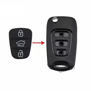 자동차 실리콘 키 3 버튼 케이스 I20 I30 IX35 I35 솔라리스 리오 Elantra K5 Verna Picanto Sge 플립 장치