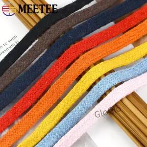 1030미터 10mm 컬러드 코튼 로프 플랫 홀로우 코드 스포츠 팬츠 허리 끈 장식 신발끈 DIY 의류 액세서리