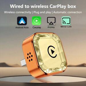 블루투스동글이 2IN1 무선 CARPLAY 동글 오토 박스 플레이 안드로이드 스마트 USB 어댑터 콘센트 지연 연결