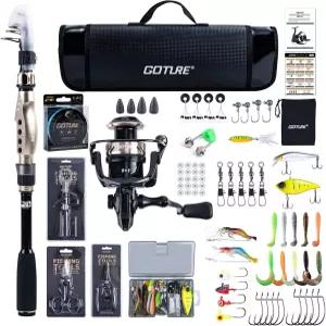 Goture Martial Black Gold 24T re Carbon Fishing Set for Saltwater 9+1 Stainless Steel Bearings No