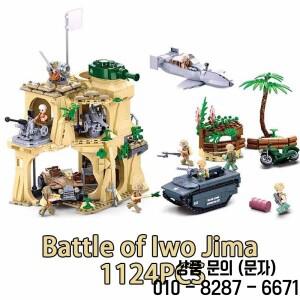 SLUBAN 군사 WW2 태평양 전쟁 시나리오 M4 중형 탱크 항공기 모델 빌딩  세트 브릭 14세 이상 장난감 선물