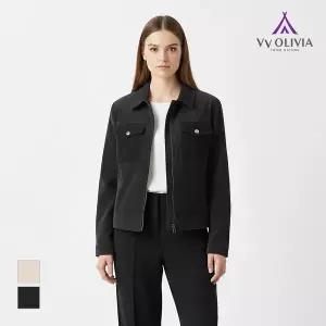 [비비올리비아] 코듀로이 레더 포켓 점퍼_VVCKA4WC466