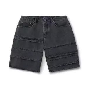 비슬로우 MULTI CUFF DENIM SHORTS FADE BLACK 23SSMTCFDSTFB
