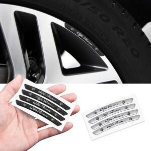 4피스 자동차 데 칼 스티커 알루미늄 바퀴 림 레이싱 Alfa Romeo 159 Giulietta Mito 147 Stelvio 156 Vole