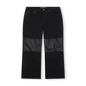 비슬로우 DOUBLE KNEE FLARE JEANS FADE BLACK 23SSDBKNFJFB