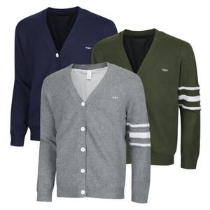 파파브로 남성 캐시미어 암 배색 골프 가디건 LB-CAG-2209