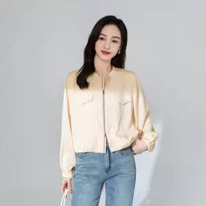 여자점퍼 재킷 야구 코트 아세테이트 봄 쇼트 캐주얼 광택감 심쿵마켓