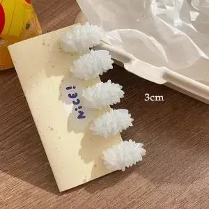 5pc 귀여운 쌀 모양의 머리핀 시뮬레이션 음식 헤어 클립 크리 에이 티브 사이드 뱅스 식 머리 장식