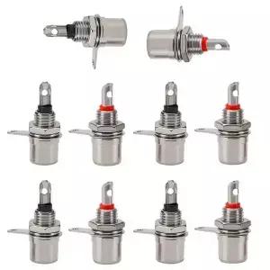 10PCS RCA 암 로터스 소켓 어댑터 섀시 패널 마운트 믹서와의 고음질 오디오 연결에