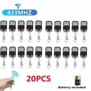 20pcs 43hz RF 원격 제어 4CH 버튼 자동차 키 차고 문 오프너 Auot 복사 전자 게이트 복사기